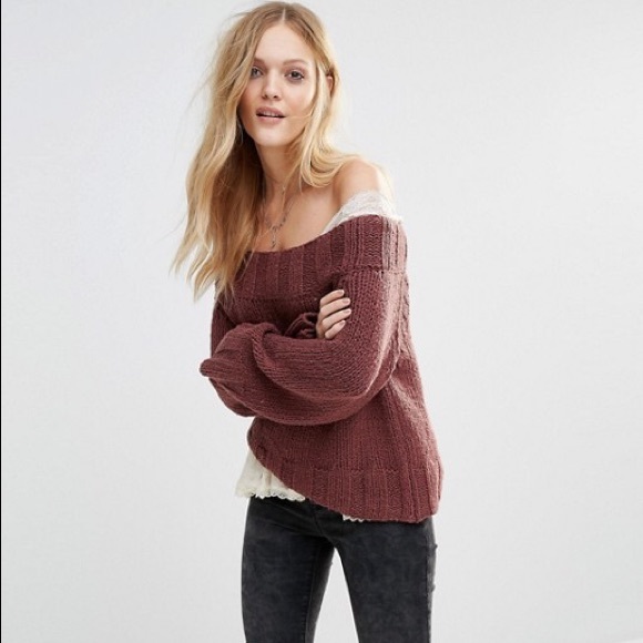 Free People Sweaters - Free People Rose Beachy Off Shoulder Sweater